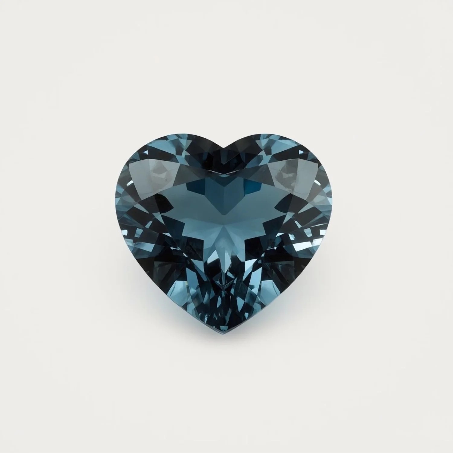 Swiss Blue Topaz 10PC Tiny 4x4 MM Heart Faceted Blue Brilliant Semi Precious Loose Gemstones - Image 2