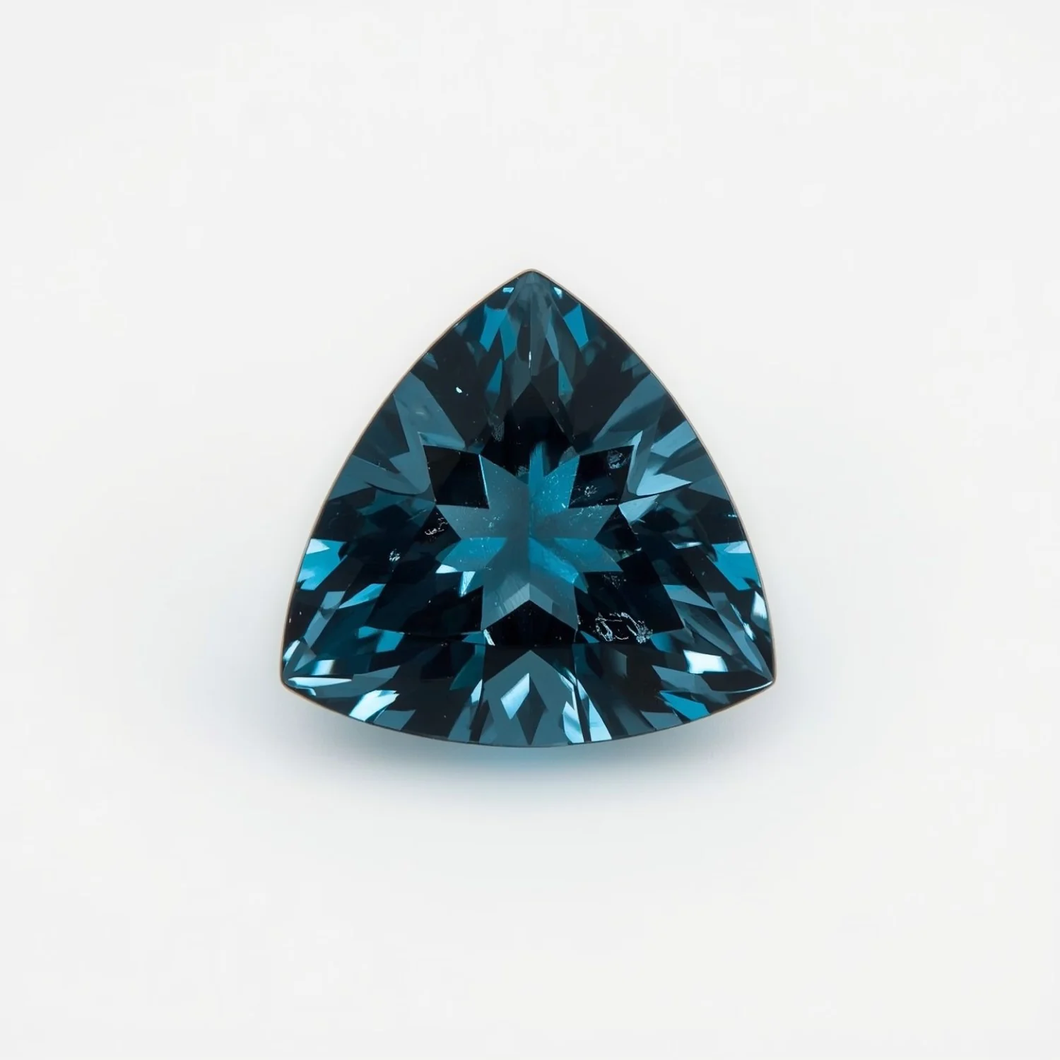 Swiss Blue Topaz 10PC Tiny 4x4 MM Triangle Faceted Blue Brilliant Semi Precious Loose Gemstones - Image 2