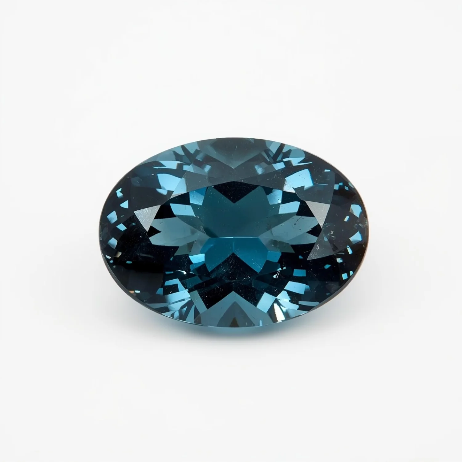 Swiss Blue Topaz 1PC Chunky 12x16 MM Oval Faceted Blue Polished Semi Precious Loose Gemstones - Image 2