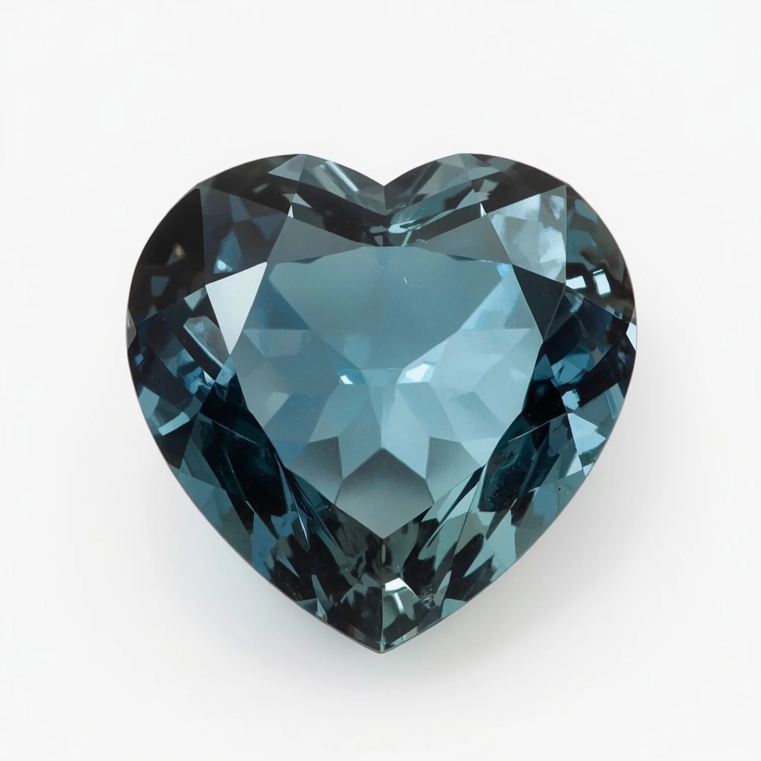 Swiss Blue Topaz 1PC Chunky 13x13 MM Heart Faceted Blue Natural Semi Precious Gems - Image 2