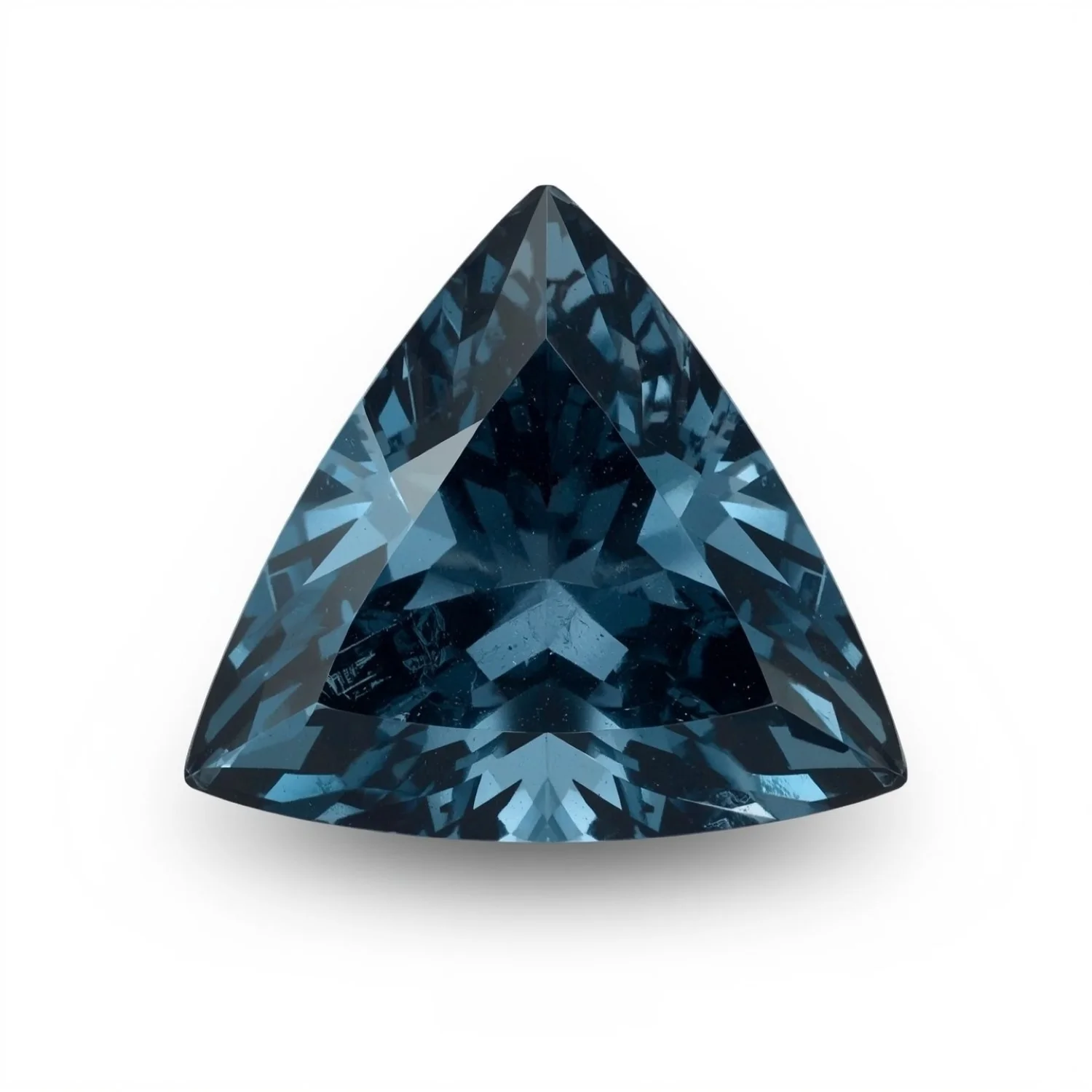 Swiss Blue Topaz 1PC Chunky 14x14 MM Triangle Faceted Blue Genuine Semi Precious Loose Gems - Image 2