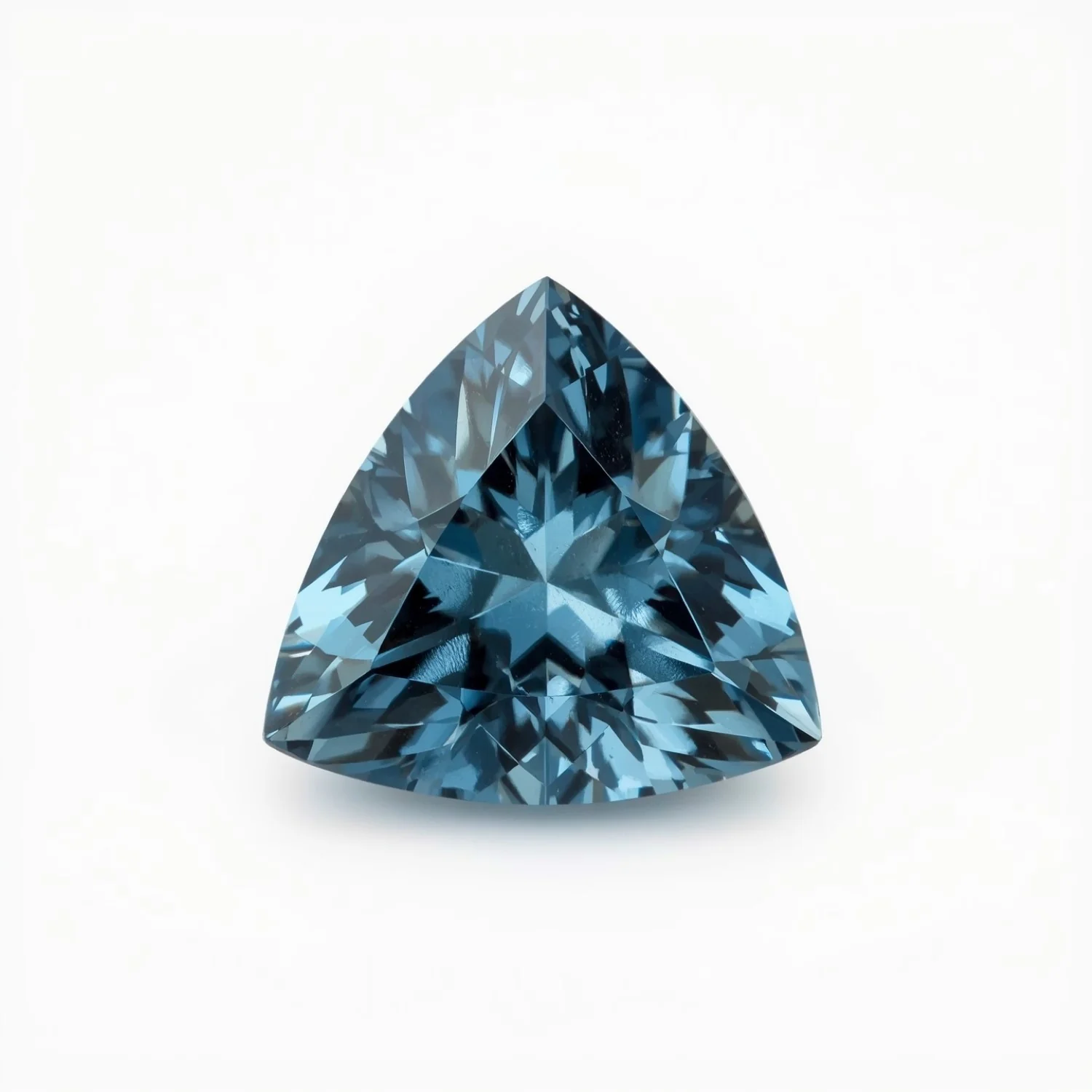 Swiss Blue Topaz 1PC Chunky 16x16 MM Triangle Faceted Blue Pure Semi Precious Loose Gemstones - Image 2