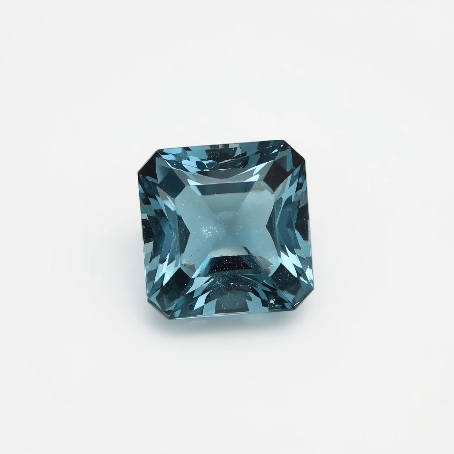 Swiss Blue Topaz 1PC Medium 9x9 MM Square Faceted Blue Lustrous Semi Precious Gems - Image 2