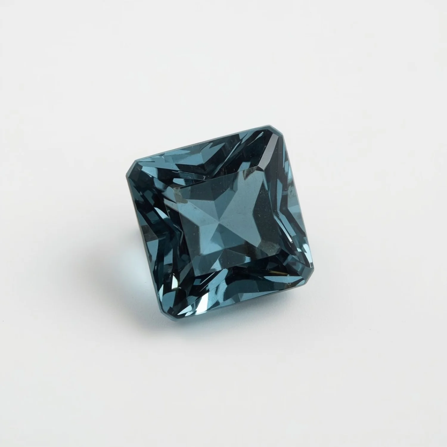 Swiss Blue Topaz 1PC Small 7x7 MM Square Faceted Blue Splendid Semi Precious Loose Gemstone - Image 2