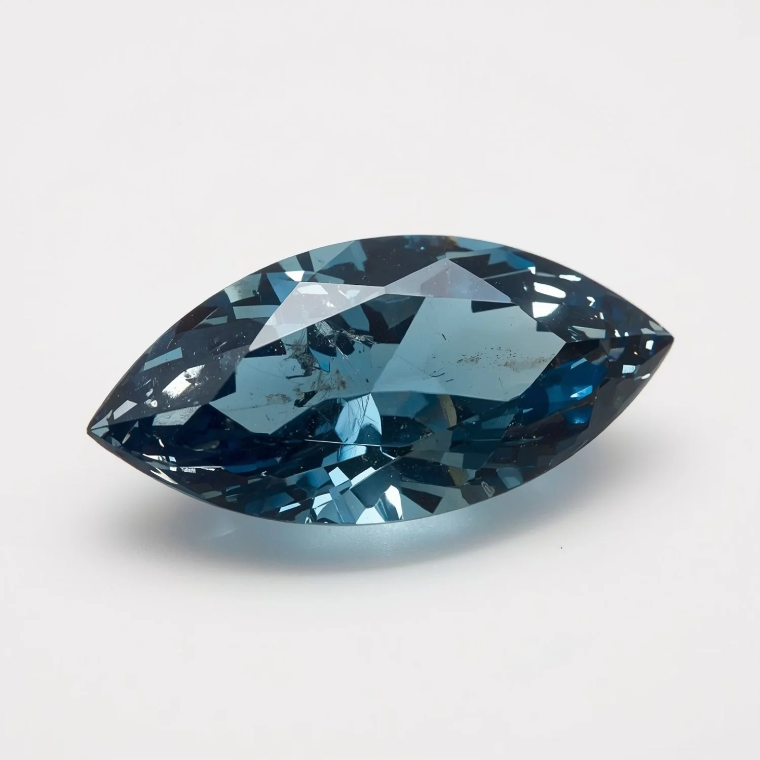 Swiss Blue Topaz 1PC Tiny 4x8 MM Marquise Faceted Blue Fiery Semi Precious Loose Gemstone - Image 2
