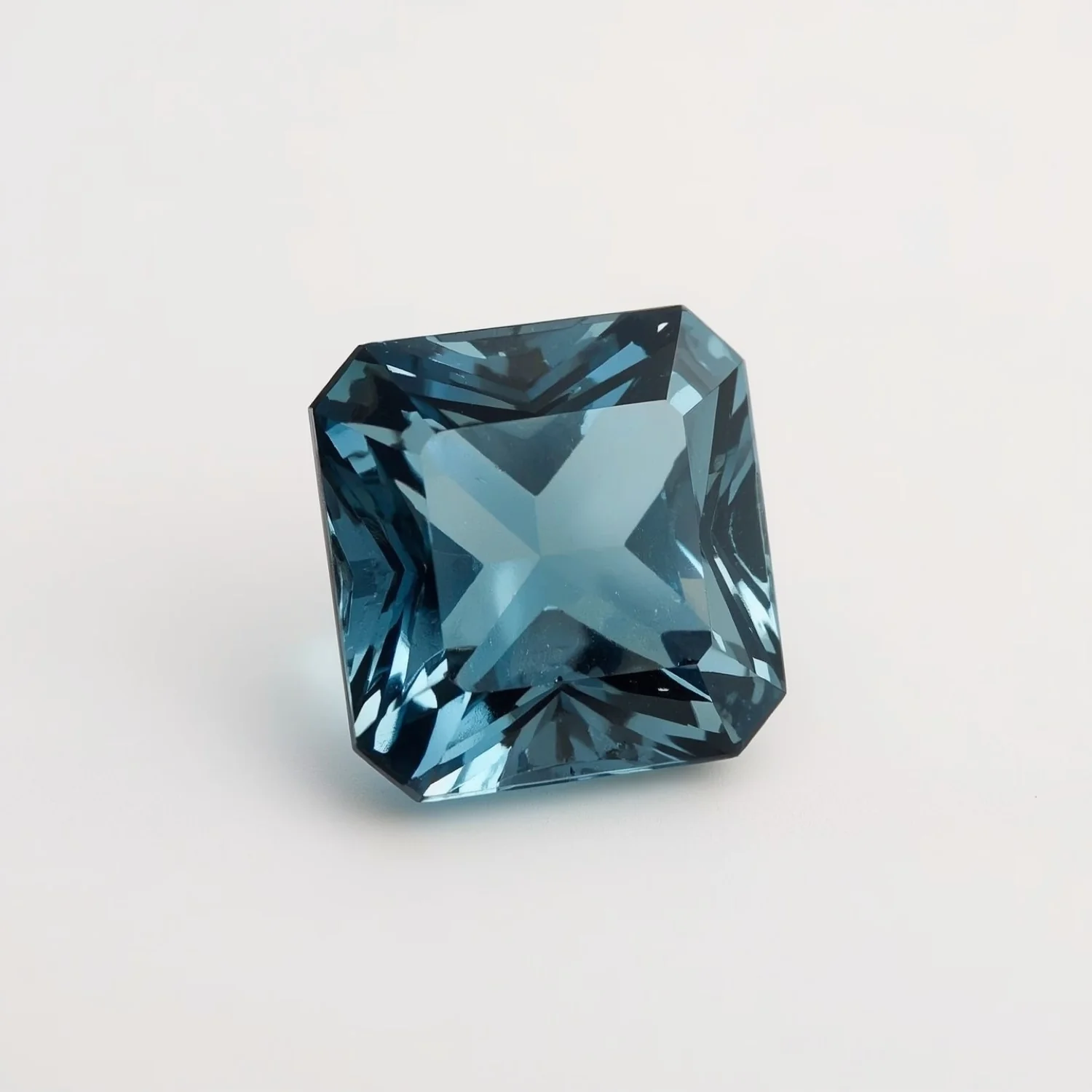 Swiss Blue Topaz 1PC Tiny 5x5 MM Square Faceted Blue Sparkling Semi Precious Gems - Image 2