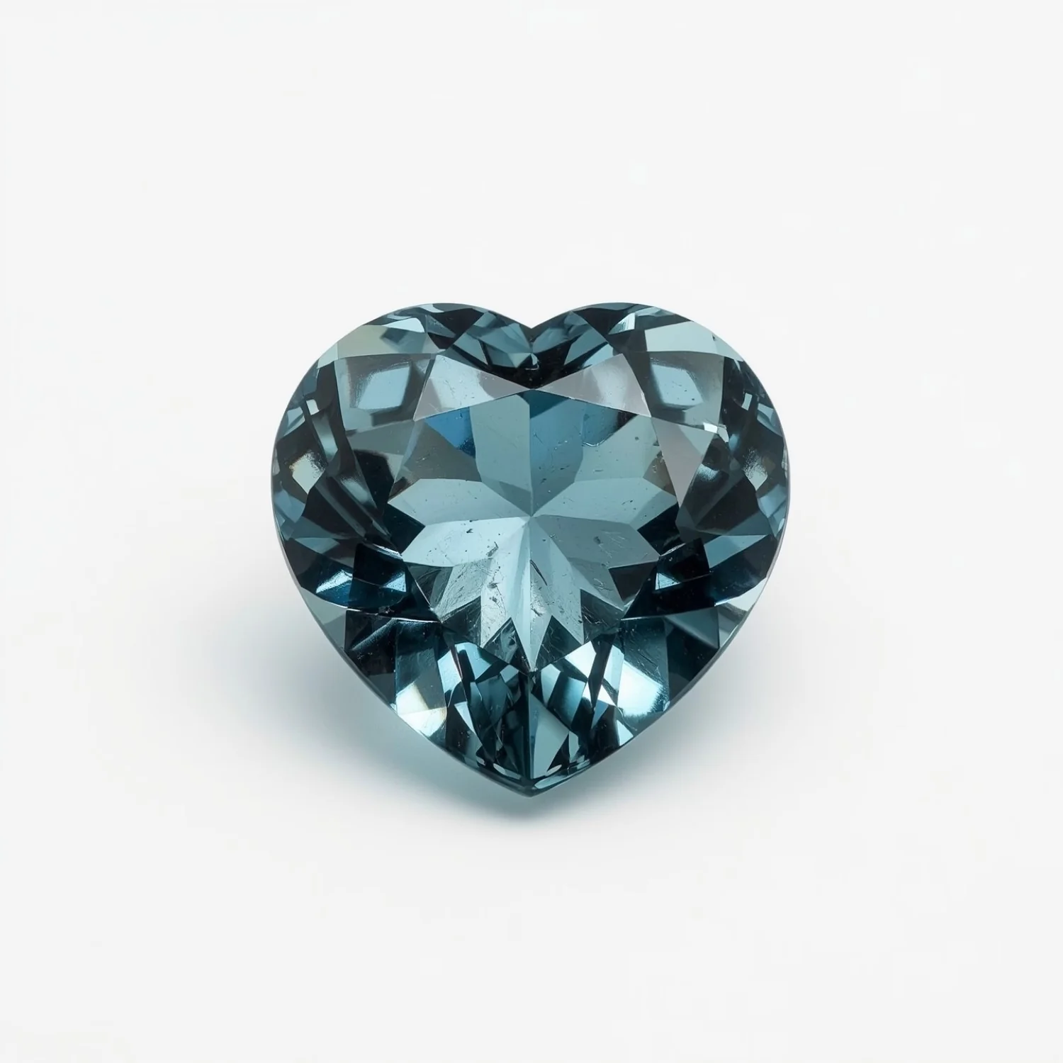 Swiss Blue Topaz 1PC Tiny 6x6 MM Heart Faceted Blue Polished Semi Precious Loose Gems - Image 2