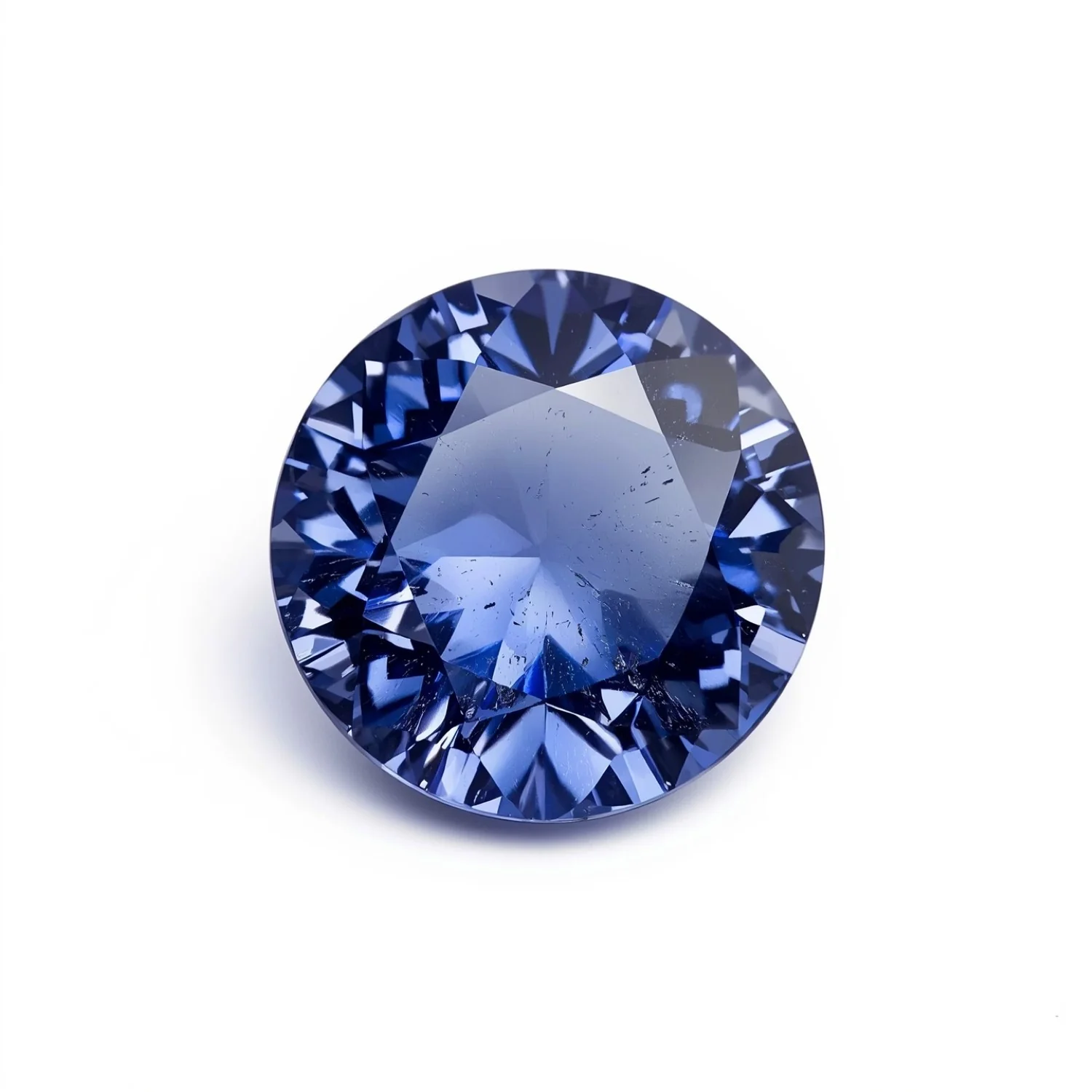 Tanzanite 1PC Chunky 14x14 MM Round Faceted Blue Genuine Semi Precious Loose Gemstones
