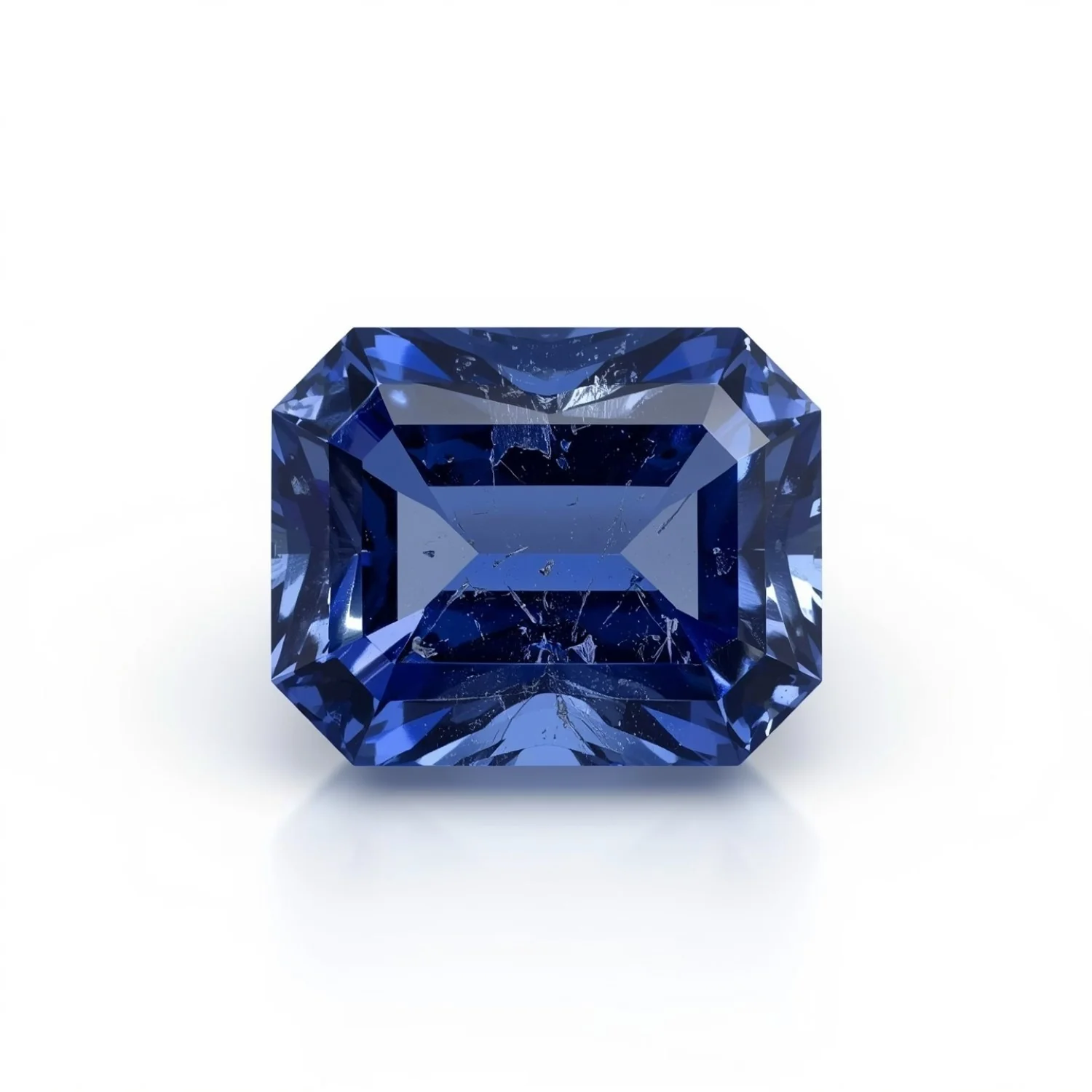 Tanzanite 1PC Large 8x12 MM Emerald Faceted Blue Pure Semi Precious Loose Gemstones