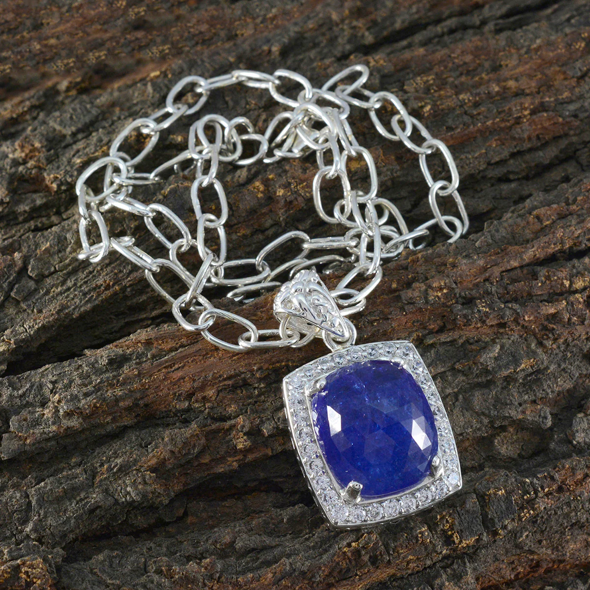 Tanzanite Chunky Turkish 925 Silver multiple Aria Artisan Blue Pendant Jewelry - Image 3