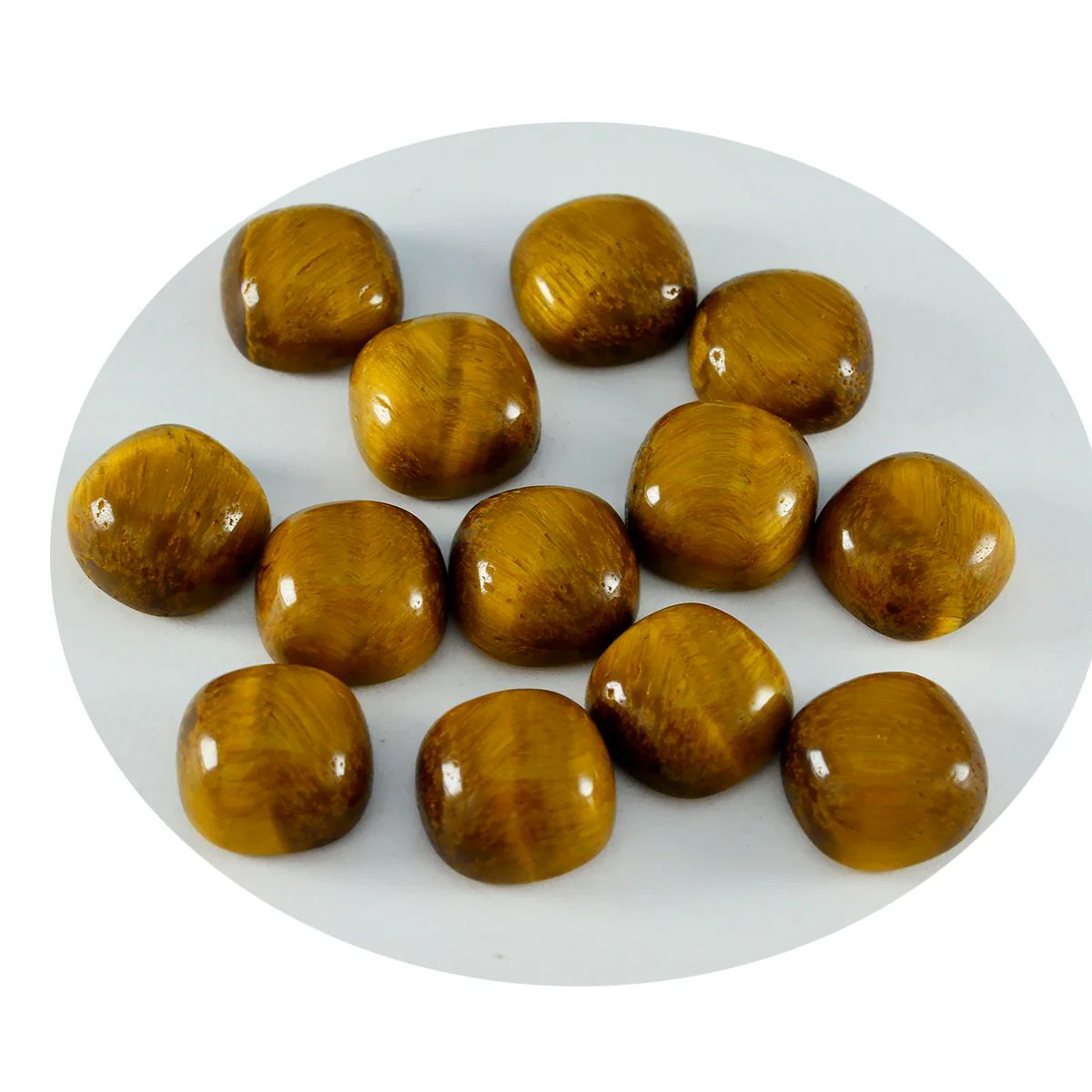 Tiger Eye 10PC Tiny 3x3 MM Cushion Cabochon Brown Brilliant semi Precious Precious Gemstone - Image 2