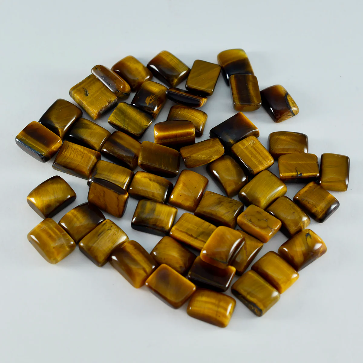 Tiger Eye 10PC Tiny 3x5 MM Emerald Cabochon Brown Superior semi Precious Loose Gemstone - Image 4