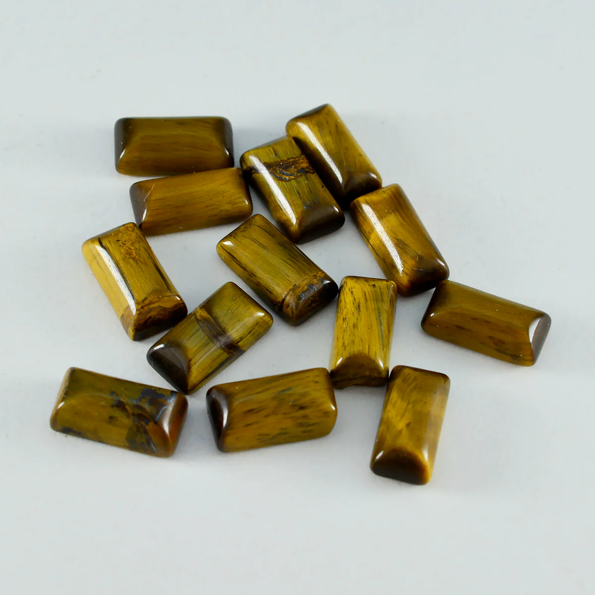 Tiger Eye 10PC Tiny 3x6 MM Baguette Cabochon Brown Shine semi Precious Loose Gems - Image 2