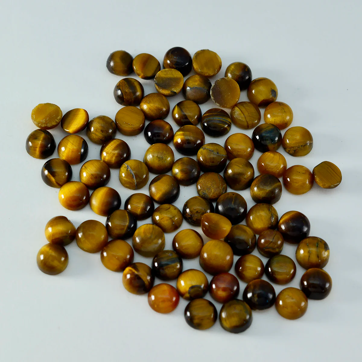 Tiger Eye 10PC Tiny 4x4 MM Round Cabochon Brown Natural semi Precious Gems - Image 4