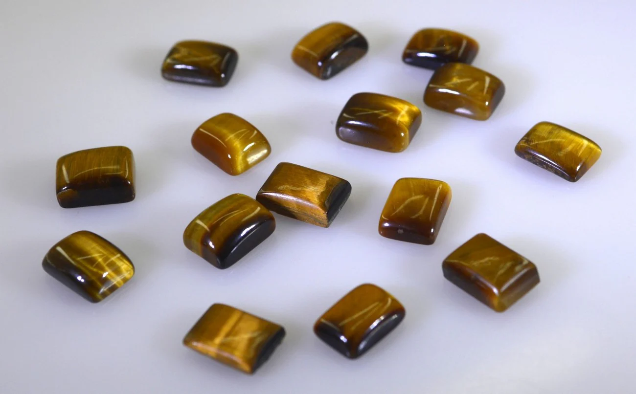 Tiger Eye 10PC Tiny 4x6 MM Emerald Cabochon Brown Pure semi Precious Loose Gemstones - Image 3