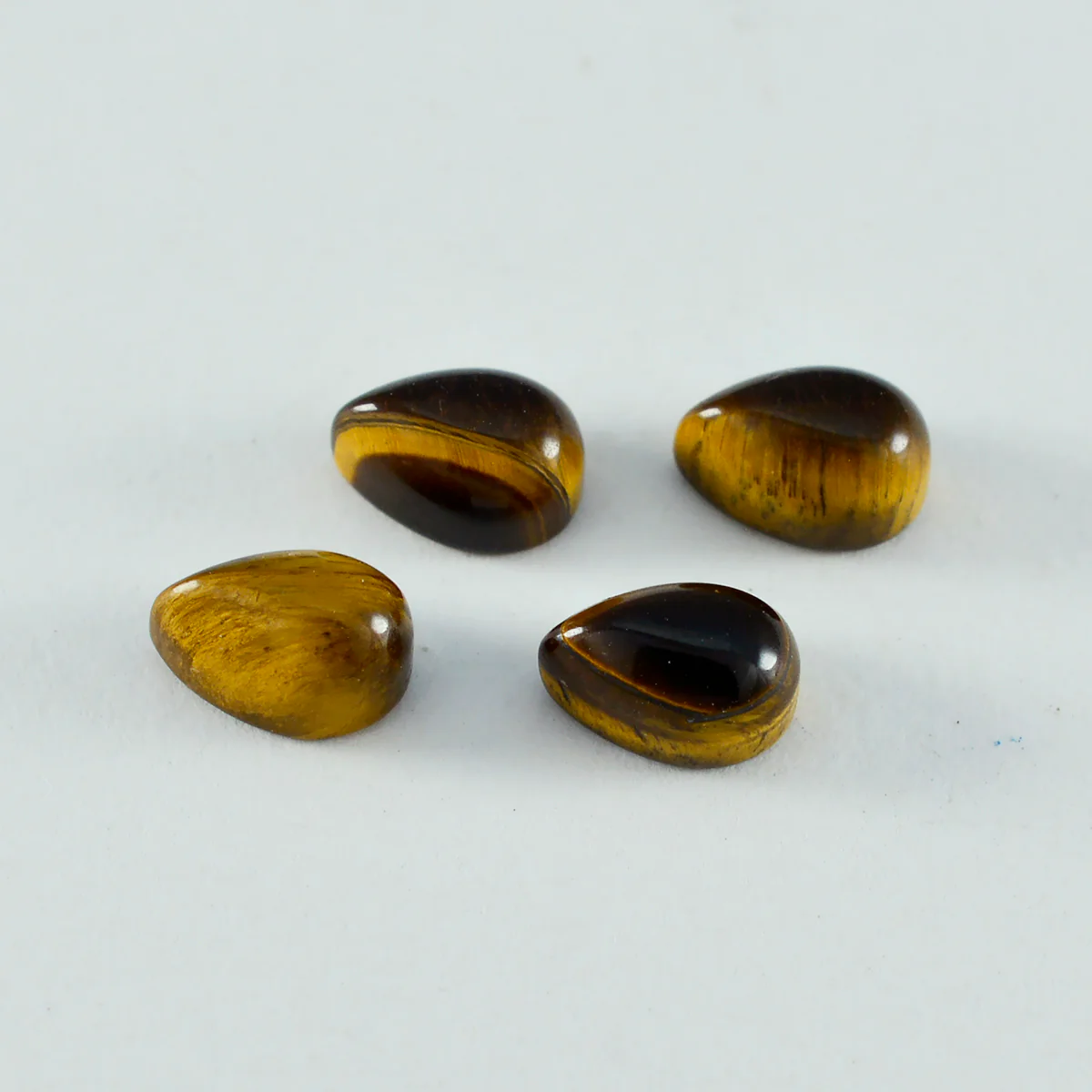 Tiger Eye 10PC Tiny 4x6 MM Pear Cabochon Brown High-Quality semi Precious Precious Gemstone - Image 4