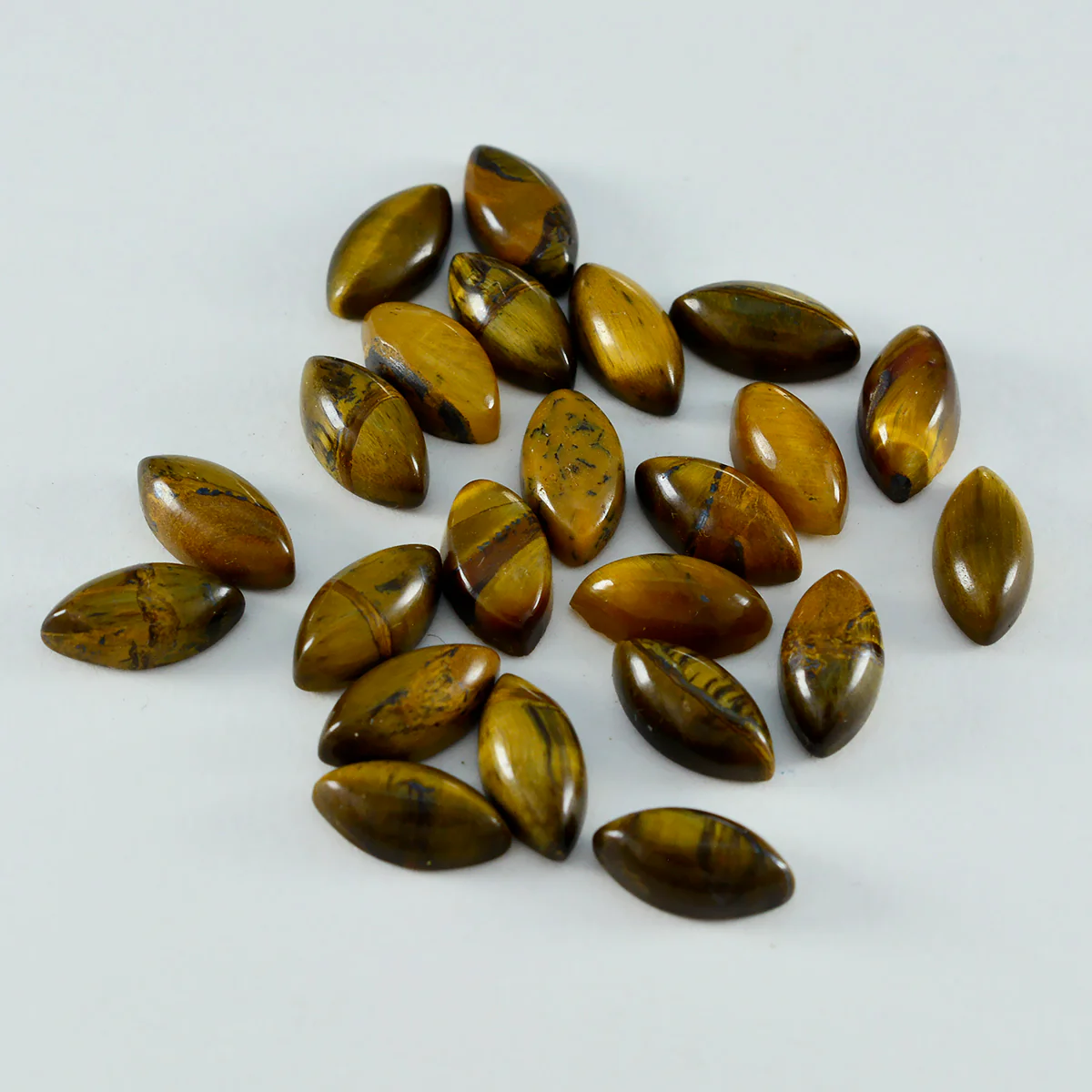 Tiger Eye 10PC Tiny 4x8 MM Marquise Cabochon Brown Superior semi Precious Loose Gemstone - Image 4