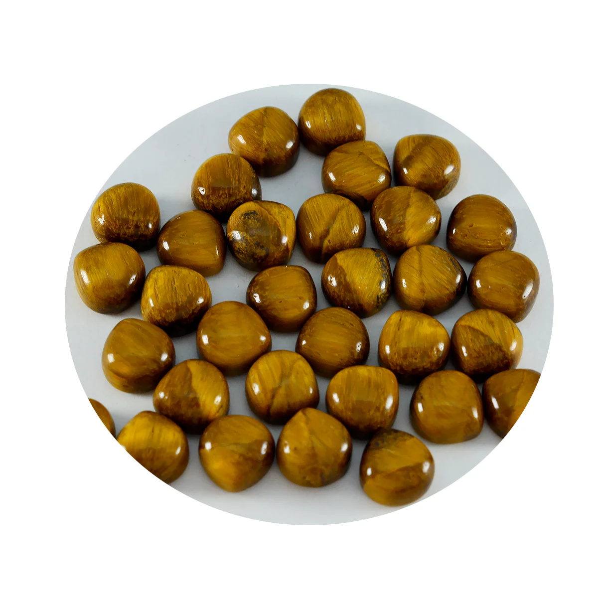 Tiger Eye 10PC Tiny 5x5 MM Heart Cabochon Brown Superior semi Precious Loose Gemstone - Image 2