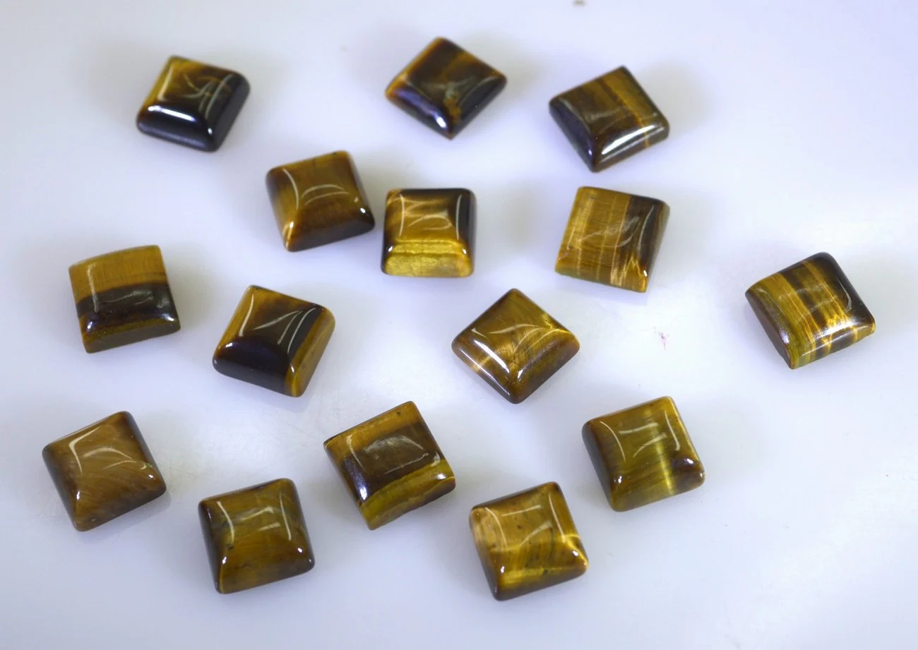 Tiger Eye 10PC Tiny 5x5 MM Square Cabochon Brown Fine semi Precious Gems - Image 3