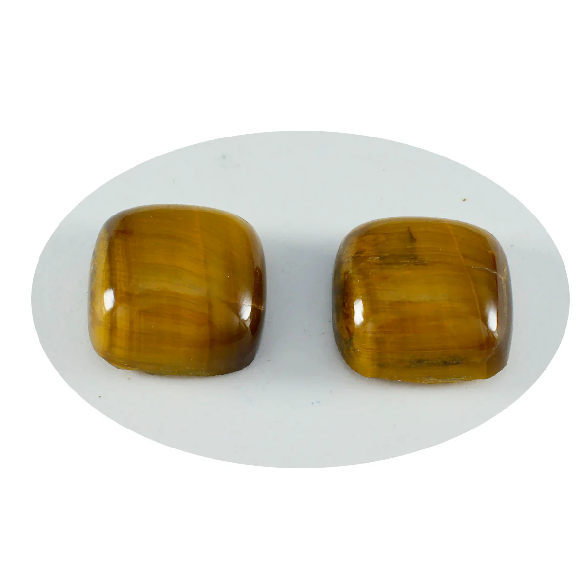 Tiger Eye 1PC Large 10x10 MM Cushion Cabochon Brown Fine semi Precious Gems - Image 2