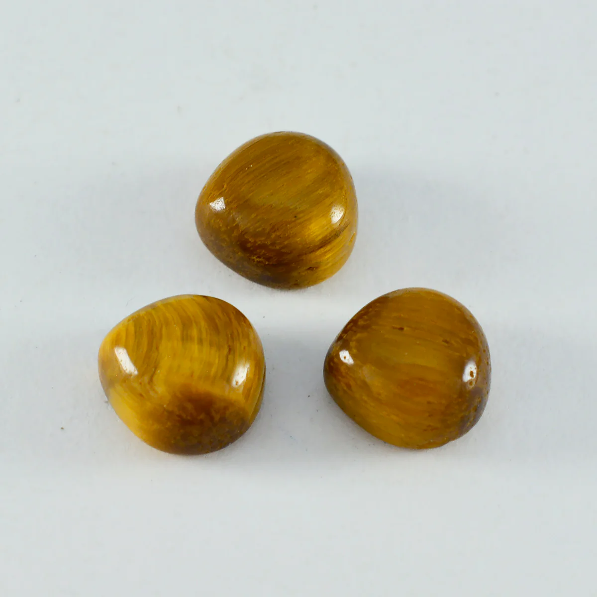 Tiger Eye 1PC Large 10x10 MM Heart Cabochon Brown Polished semi Precious Loose Gems