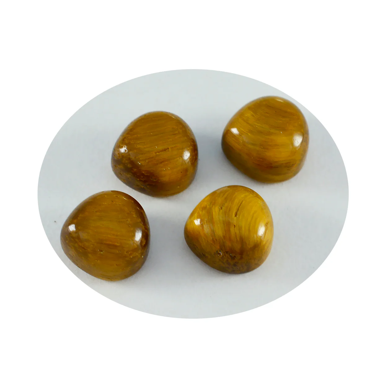 Tiger Eye 1PC Large 10x10 MM Heart Cabochon Brown Polished semi Precious Loose Gems - Image 2