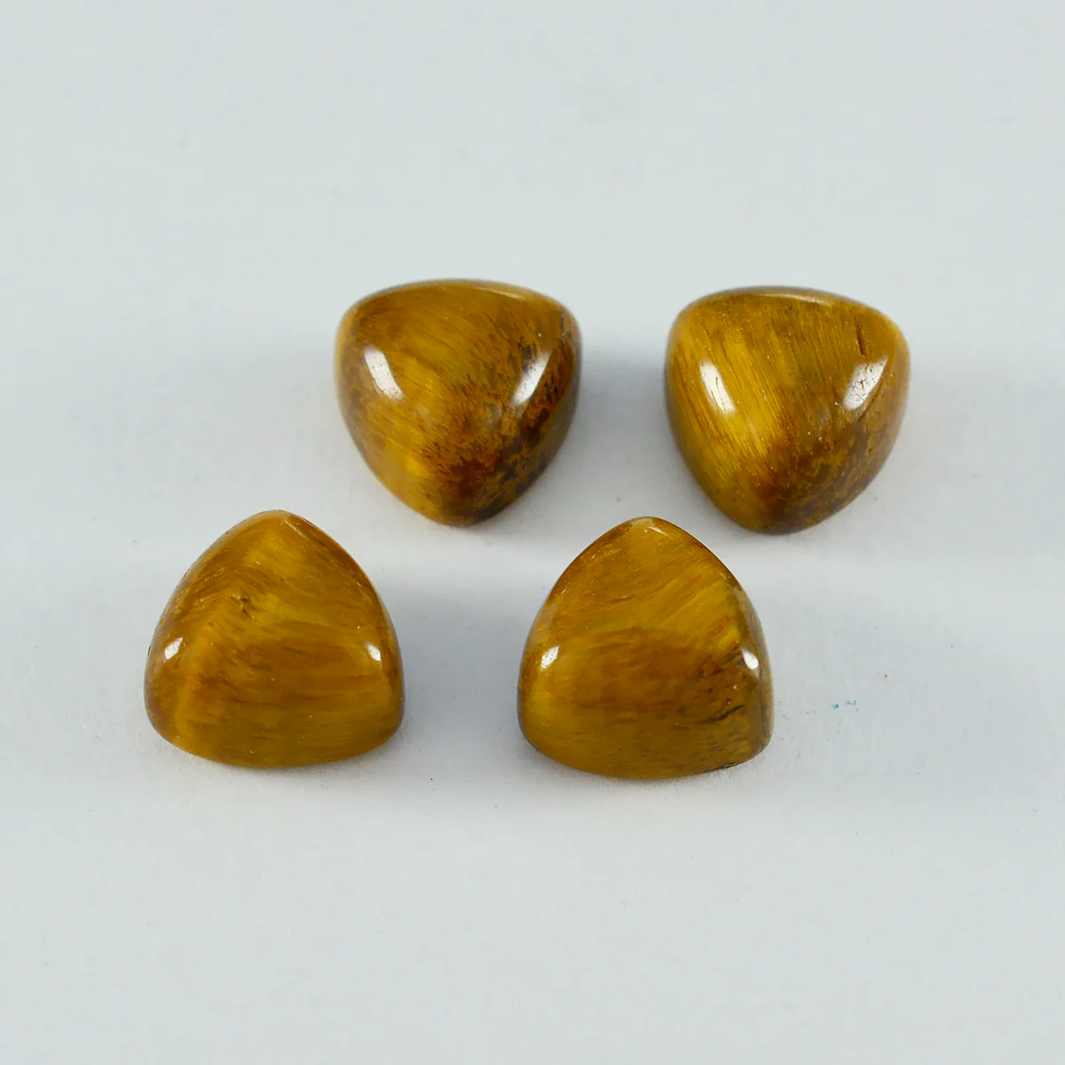 Tiger Eye 1PC Large 10x10 MM Triangle Cabochon Brown Fine semi Precious Loose Gemstone - Image 4
