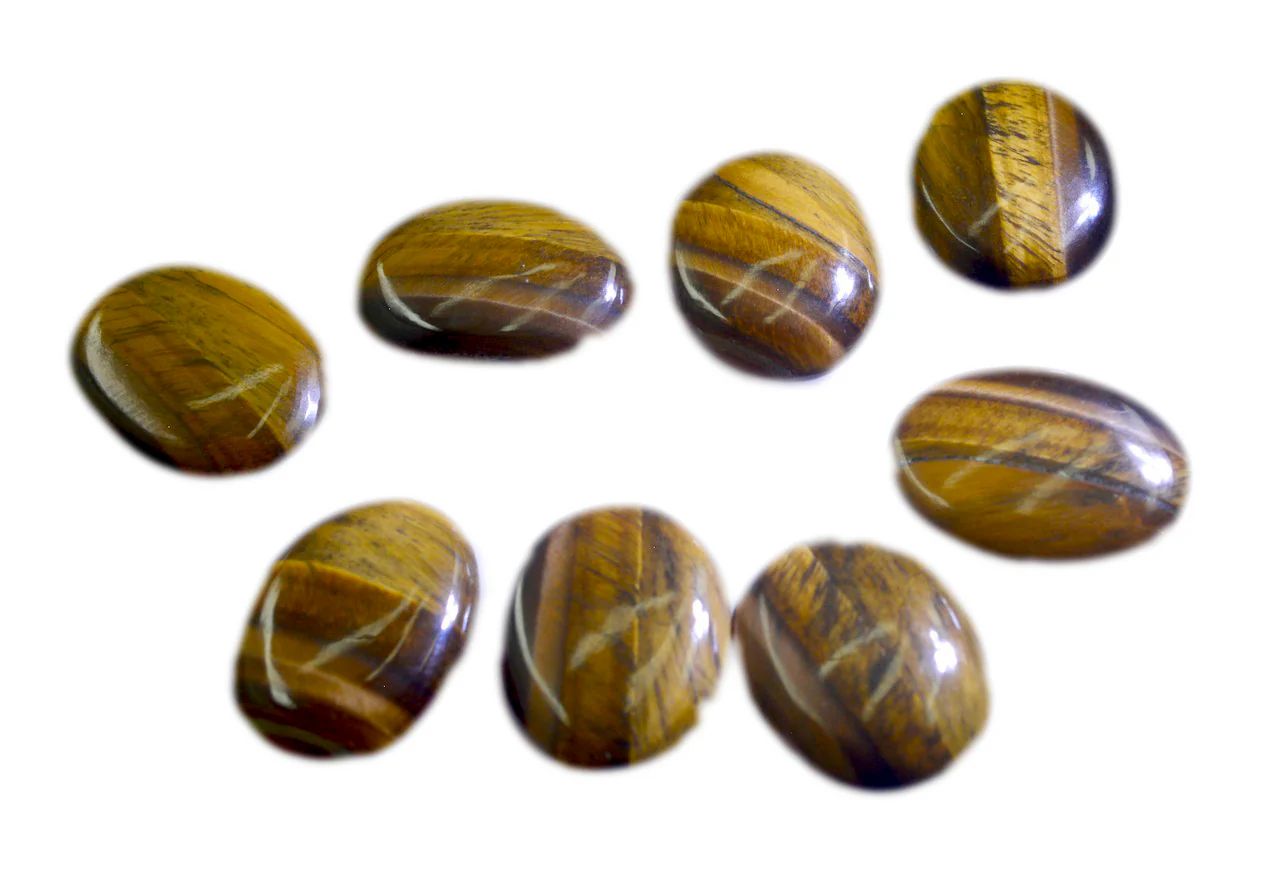 Tiger Eye 1PC Large 10x12 MM Oval Cabochon Brown Pure semi Precious Loose Gemstones - Image 2