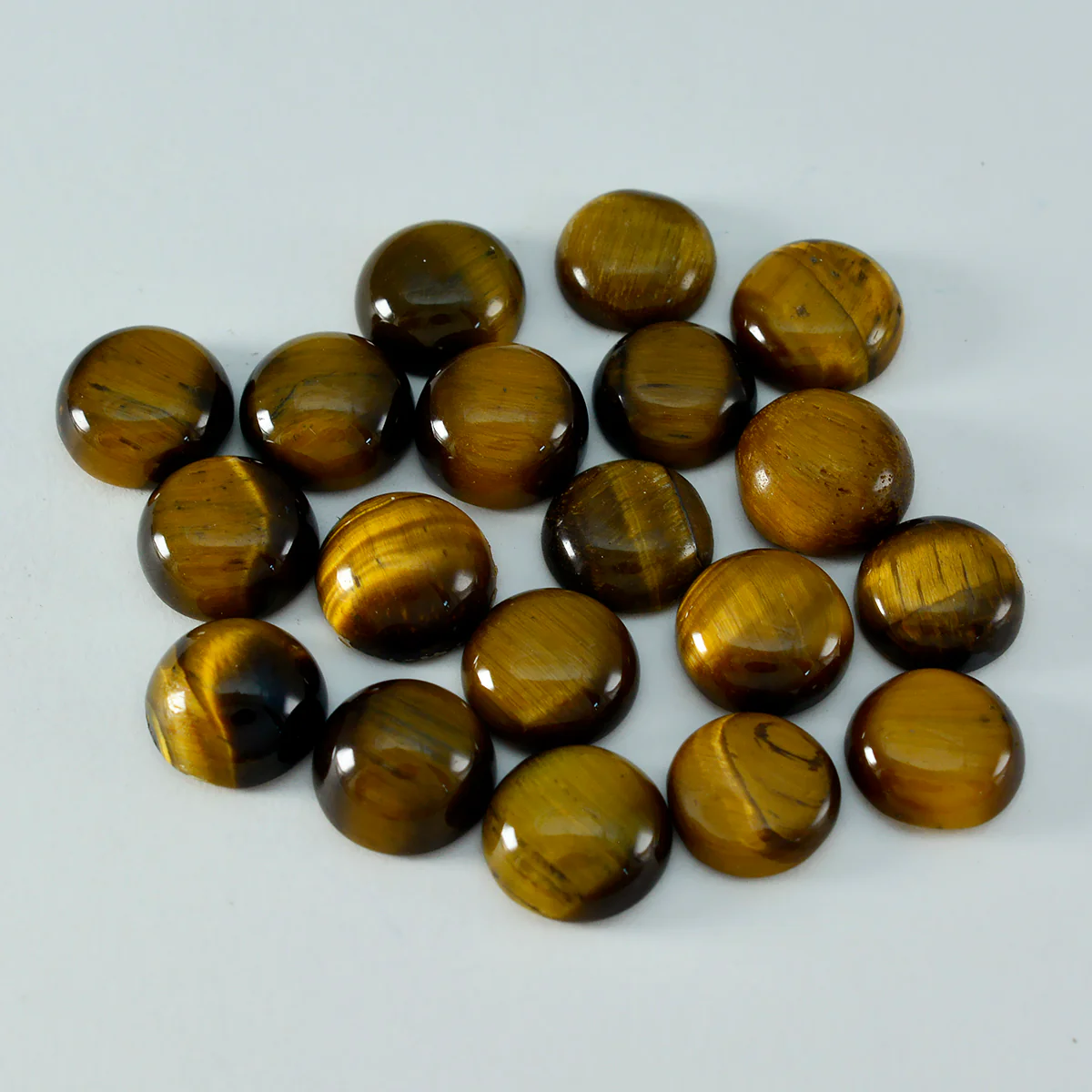 Tiger Eye 1PC Large 11x11 MM Round Cabochon Brown Polished semi Precious Loose Gems