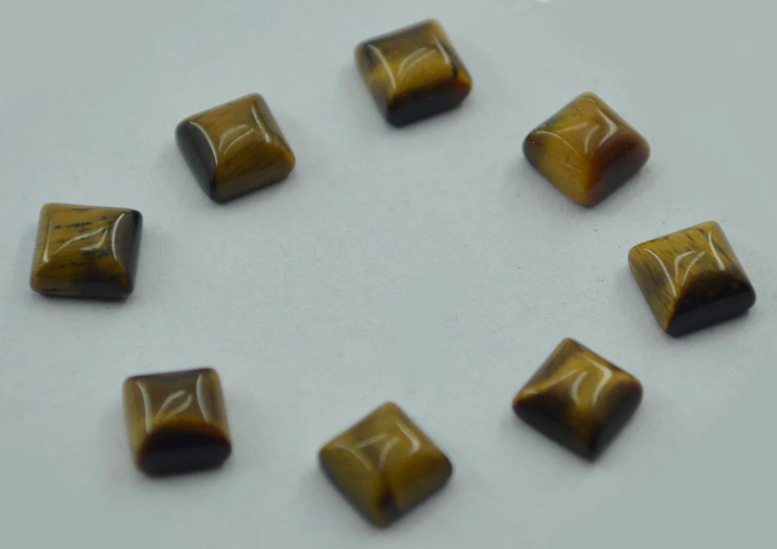 Tiger Eye 1PC Large 11x11 MM Square Cabochon Brown Fiery semi Precious Gems - Image 3