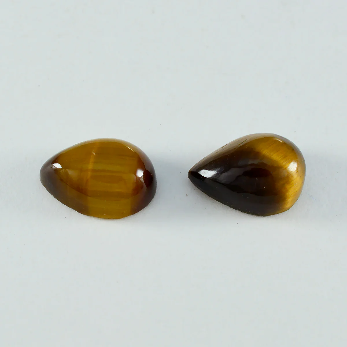 Tiger Eye 1PC Large 9x11 MM Pear Cabochon Brown Sparkling semi Precious Gems - Image 2