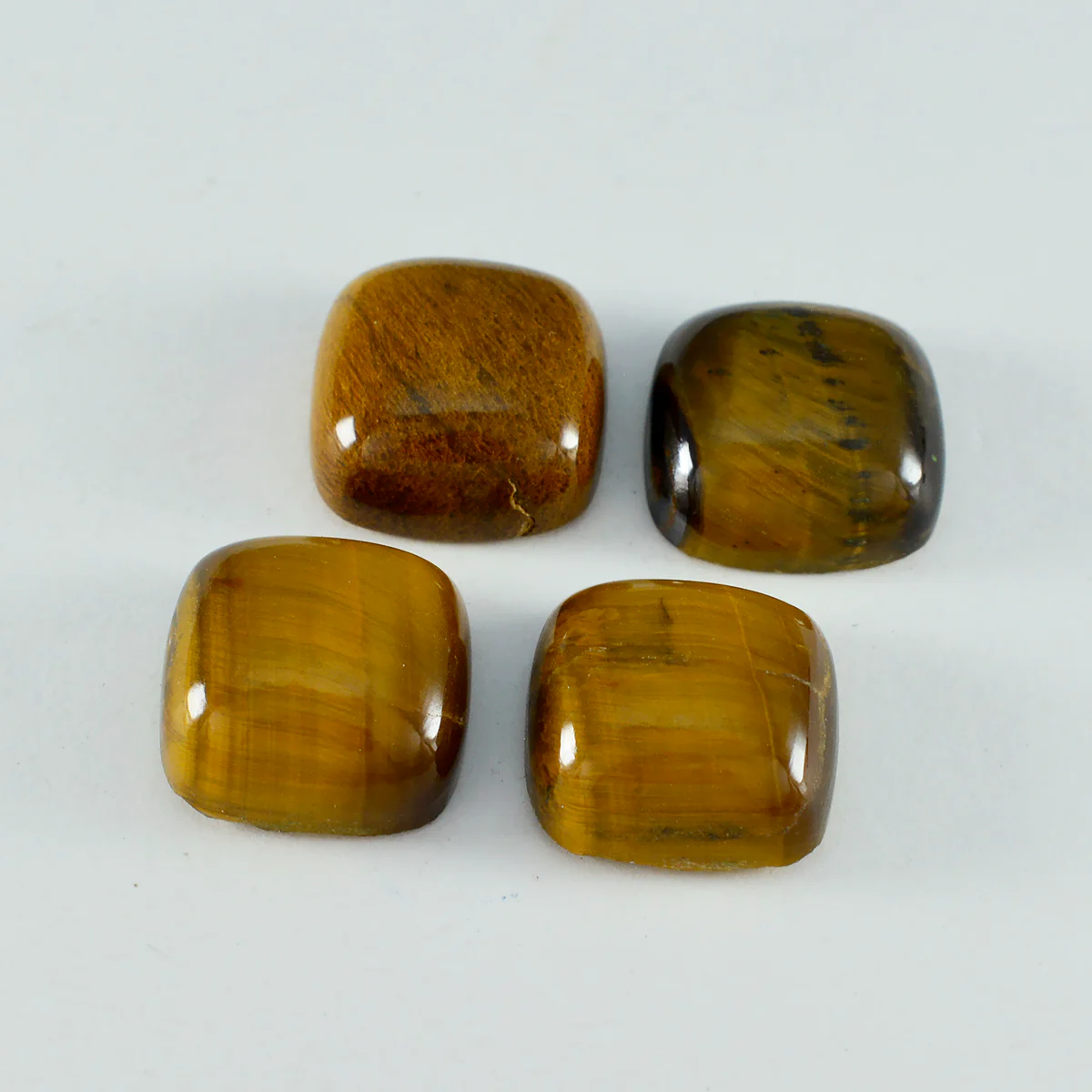 Tiger Eye 1PC Medium 9x9 MM Cushion Cabochon Brown Shine semi Precious Precious Gemstone - Image 3