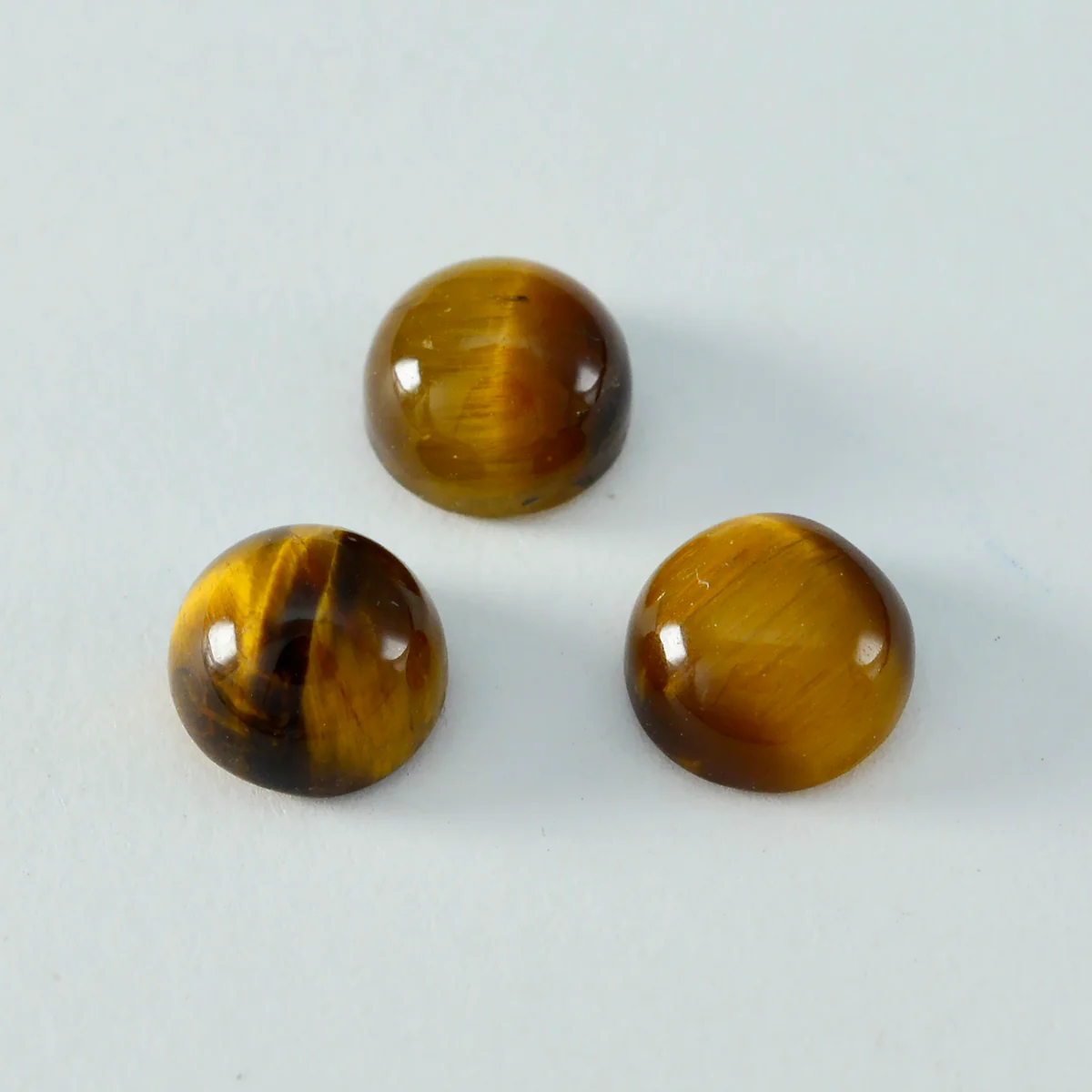 Tiger Eye 1PC Medium 9x9 MM Round Cabochon Brown Brilliant semi Precious Precious Gemstone - Image 4
