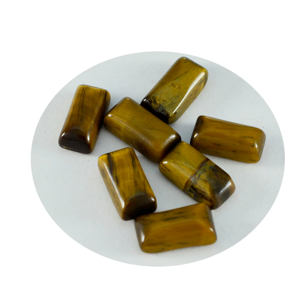 Tiger Eye 1PC Small 5x10 MM Baguette Cabochon Brown High-Quality semi Precious Loose Gemstones