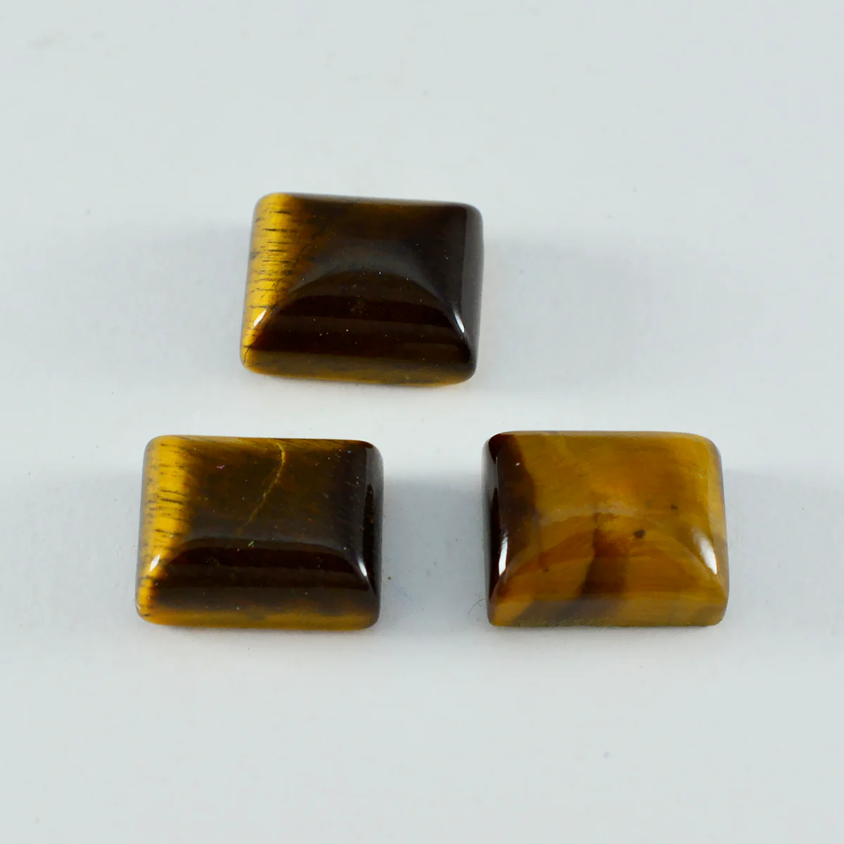 Tiger Eye 1PC Small 6x9 MM Emerald Cabochon Brown Sparkling semi Precious Gems