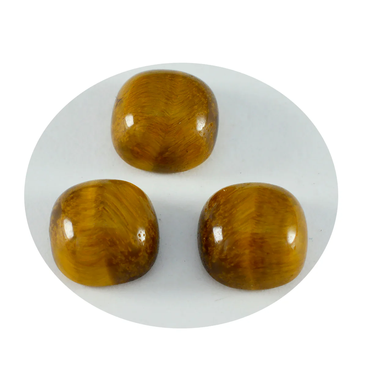 Tiger Eye 1PC Small 7x7 MM Cushion Cabochon Brown Luster semi Precious Loose Gemstones - Image 2
