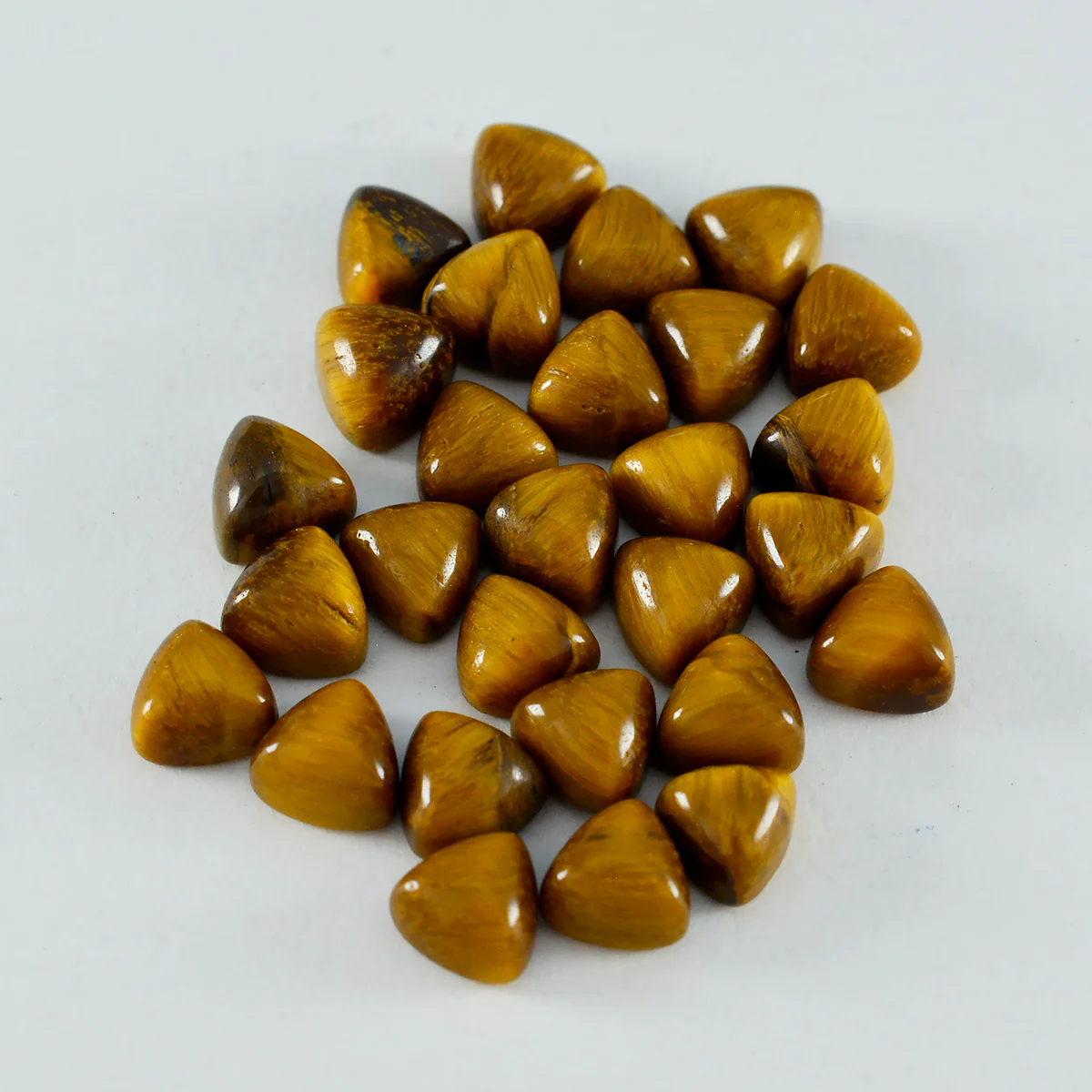 Tiger Eye 1PC Small 7x7 MM Triangle Cabochon Brown Luster semi Precious Precious Gemstone - Image 4