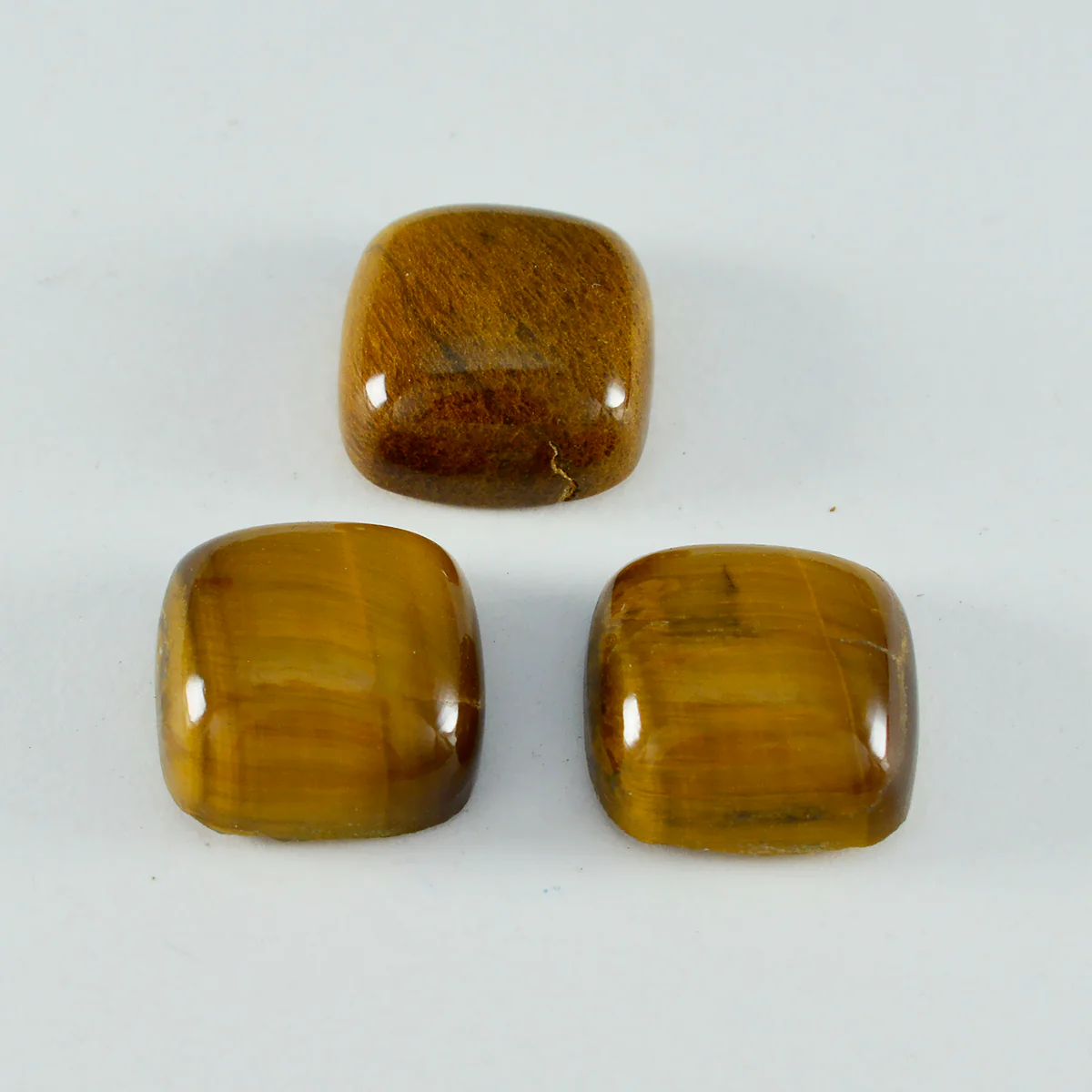 Tiger Eye 1PC Small 8x8 MM Cushion Cabochon Brown Lustrous semi Precious Semi Precious Gemstone - Image 3