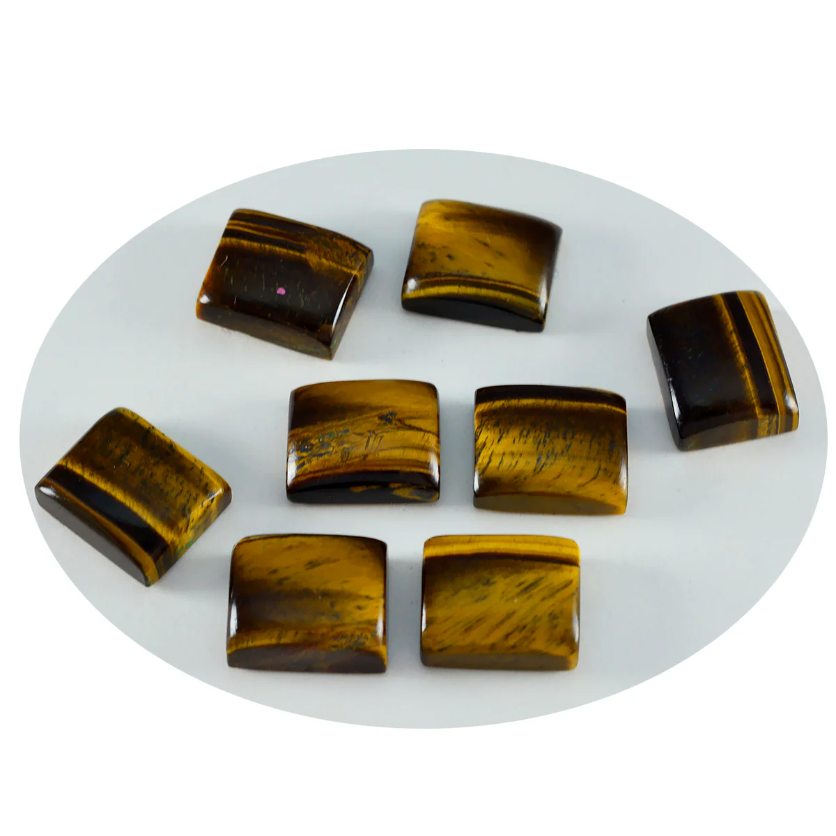 Tiger Eye 1PC Tiny 5x7 MM Emerald Cabochon Brown Fiery semi Precious Semi Precious Gemstone - Image 2