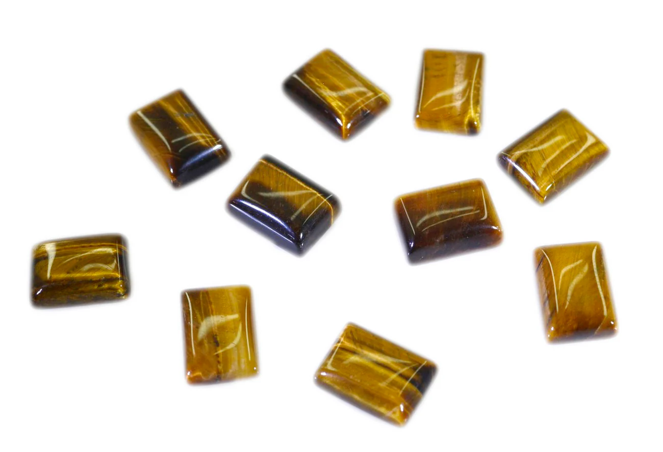Tiger Eye 1PC Tiny 5x7 MM Emerald Cabochon Brown Fiery semi Precious Semi Precious Gemstone - Image 3