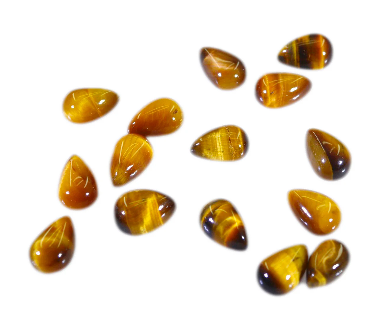 Tiger Eye 1PC Tiny 5x7 MM Pear Cabochon Brown Natural semi Precious Gems - Image 4