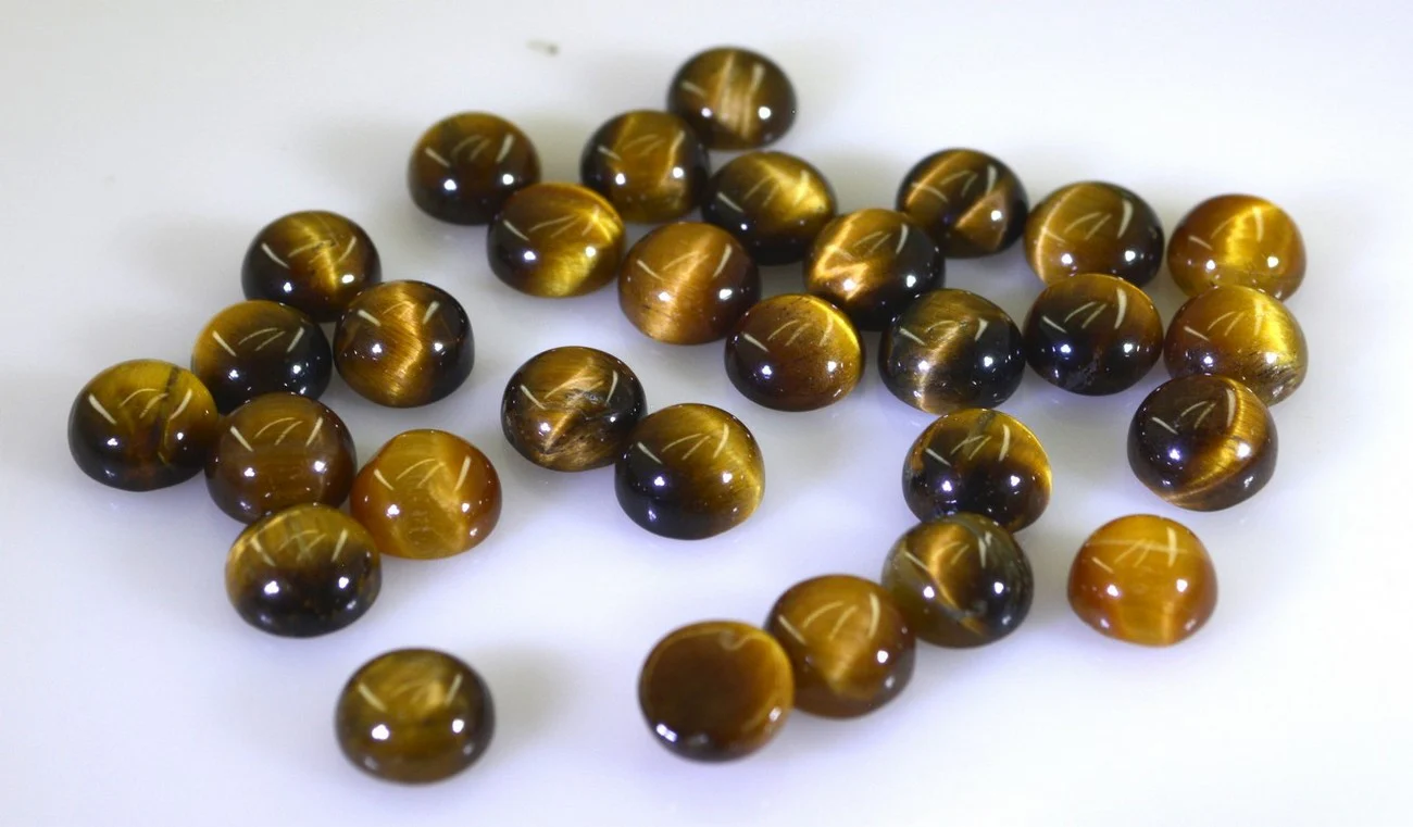 Tiger Eye 1PC Tiny 6x6 MM Round Cabochon Brown Superior semi Precious Loose Gemstone - Image 4