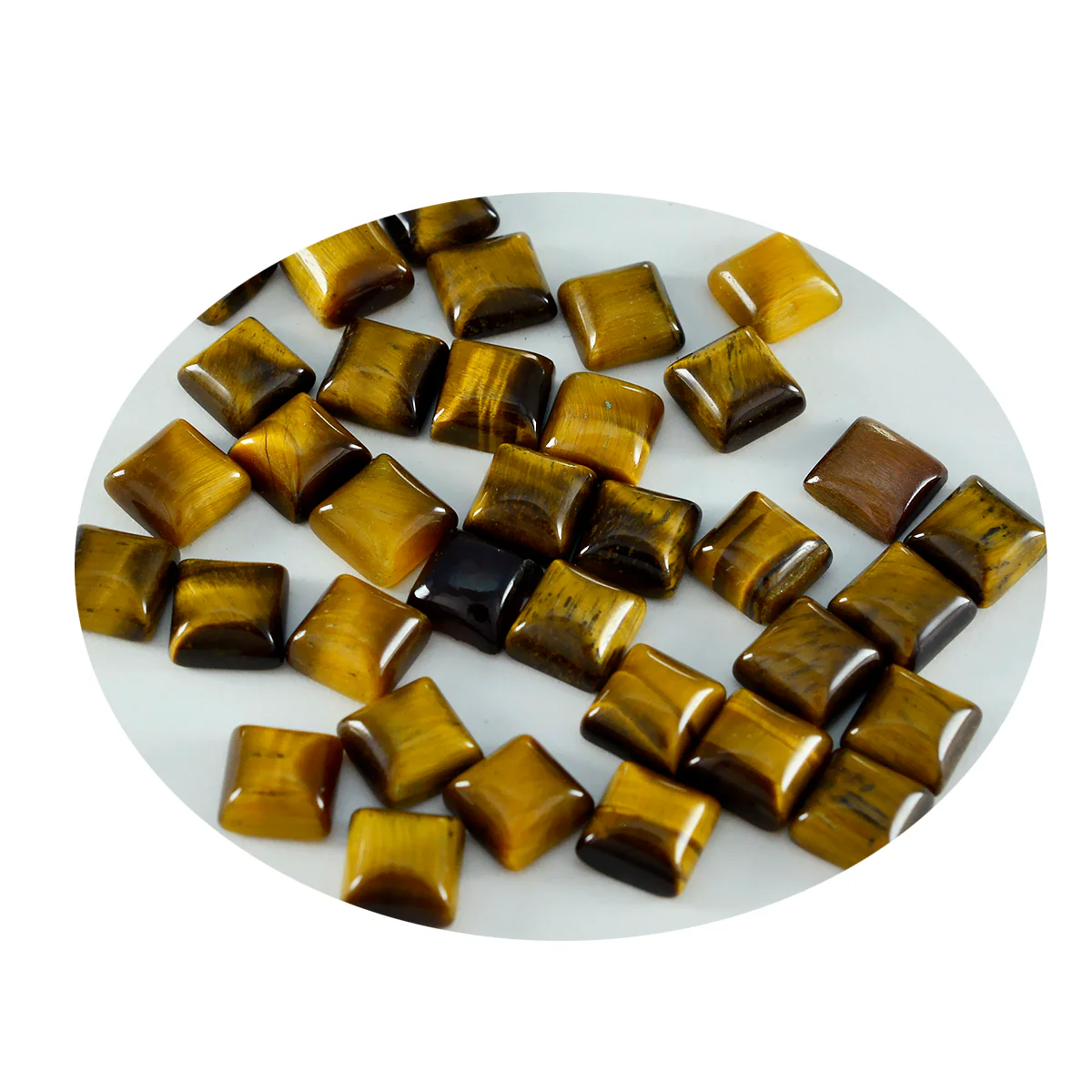 Tiger Eye 1PC Tiny 6x6 MM Square Cabochon Brown High-Quality semi Precious Loose Gems - Image 2