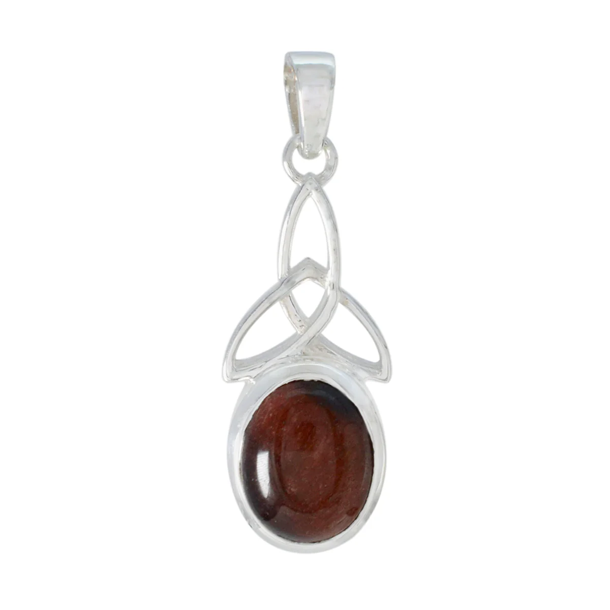 Tiger Eye Delicate Spanish 925 Silver Solitaire Renata Claddagh Brown Pendant Jewelry
