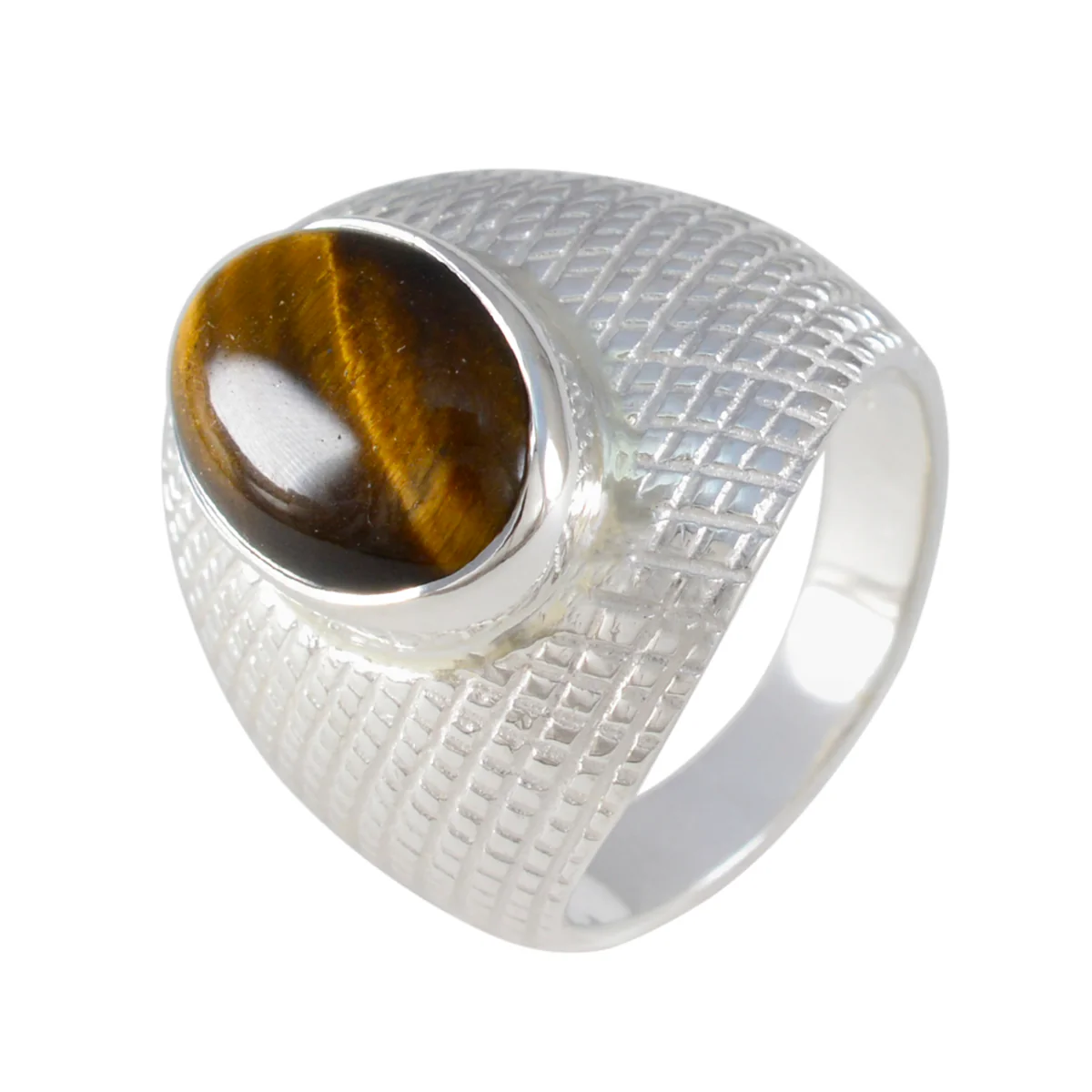 Tiger Eye Solitaire Indian 925 Sterling Silver Brown Gems Versatile engravings Ring Jewelry - Image 2