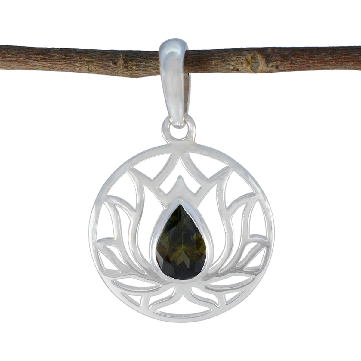 Tourmaline Dainty German Silver Solitaire Elena Rope-Wire multicolor Pendant Jewelry