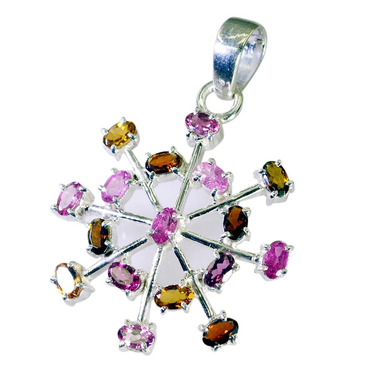 Tourmaline Eye-catching American Silver multiple Julieta Graceful multicolor Pendant Jewelry - Image 3
