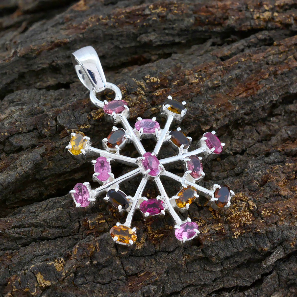 Tourmaline Eye-catching American Silver multiple Julieta Graceful multicolor Pendant Jewelry - Image 4