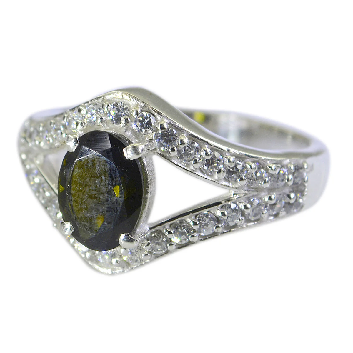 Tourmaline Halo German 925 Silver multicolor Gemstones Tiny Modern Ring Jewellery - Image 2
