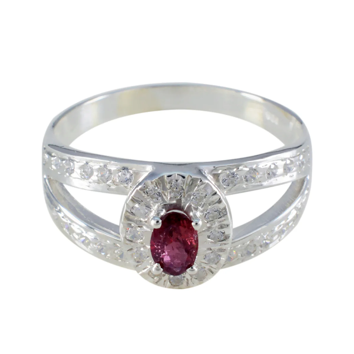 Tourmaline Halo Indian 925 Silver multicolor Gemstones Tiny Romantic Ring Jewelry
